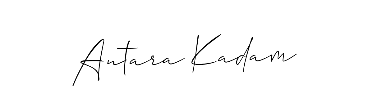 Similarly Allison_Script is the best handwritten signature design. Signature creator online .You can use it as an online autograph creator for name Antara Kadam. Antara Kadam signature style 2 images and pictures png