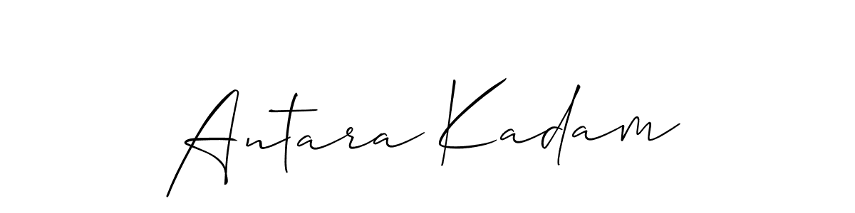 It looks lik you need a new signature style for name Antara Kadam. Design unique handwritten (Allison_Script) signature with our free signature maker in just a few clicks. Antara Kadam signature style 2 images and pictures png