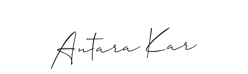 Make a short Antara Kar signature style. Manage your documents anywhere anytime using Allison_Script. Create and add eSignatures, submit forms, share and send files easily. Antara Kar signature style 2 images and pictures png