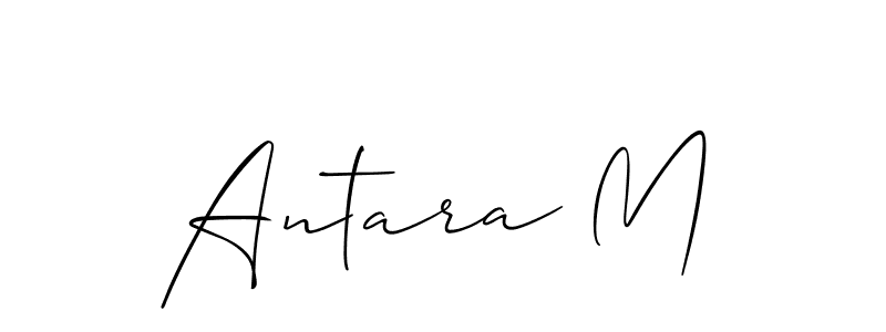 You should practise on your own different ways (Allison_Script) to write your name (Antara M) in signature. don't let someone else do it for you. Antara M signature style 2 images and pictures png