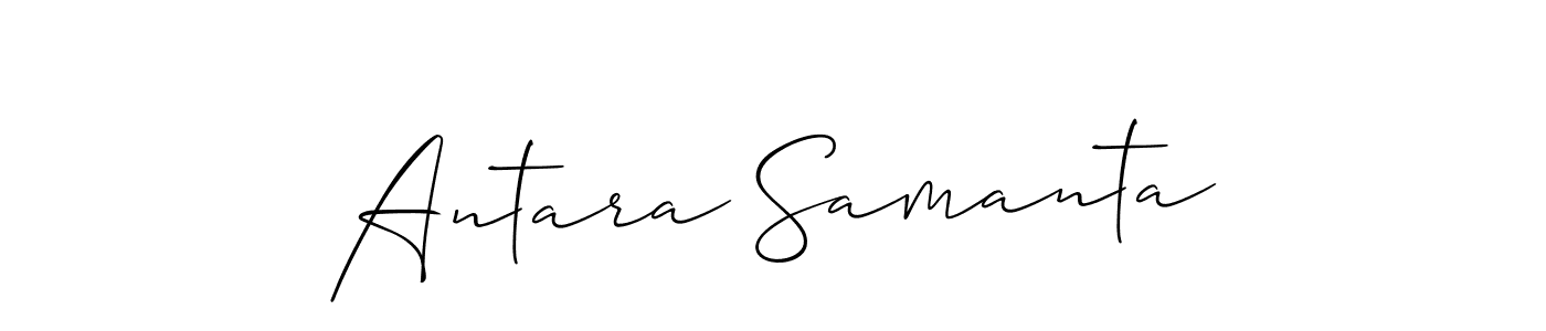 Design your own signature with our free online signature maker. With this signature software, you can create a handwritten (Allison_Script) signature for name Antara Samanta. Antara Samanta signature style 2 images and pictures png