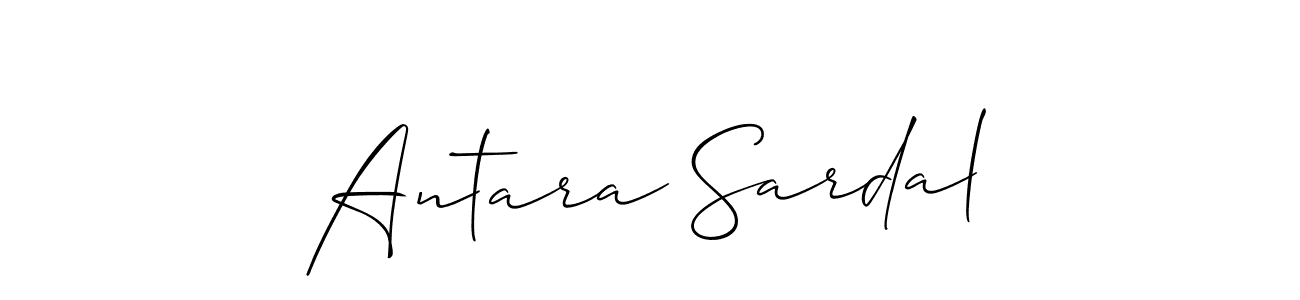 Make a beautiful signature design for name Antara Sardal. With this signature (Allison_Script) style, you can create a handwritten signature for free. Antara Sardal signature style 2 images and pictures png
