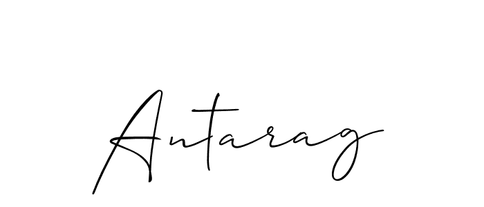 Make a beautiful signature design for name Antarag. With this signature (Allison_Script) style, you can create a handwritten signature for free. Antarag signature style 2 images and pictures png