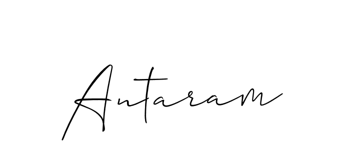 The best way (Allison_Script) to make a short signature is to pick only two or three words in your name. The name Antaram include a total of six letters. For converting this name. Antaram signature style 2 images and pictures png