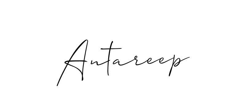 How to make Antareep signature? Allison_Script is a professional autograph style. Create handwritten signature for Antareep name. Antareep signature style 2 images and pictures png