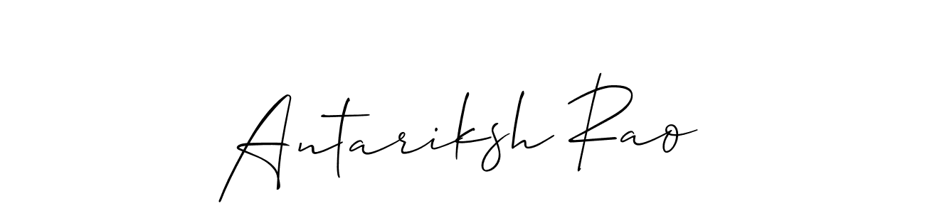 Also we have Antariksh Rao name is the best signature style. Create professional handwritten signature collection using Allison_Script autograph style. Antariksh Rao signature style 2 images and pictures png