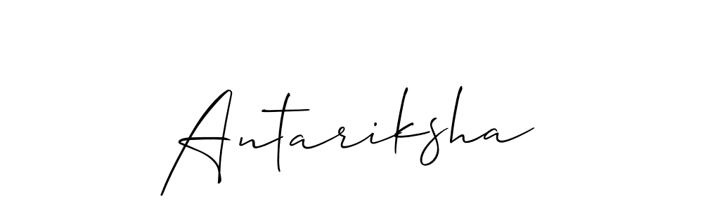 Make a beautiful signature design for name Antariksha. With this signature (Allison_Script) style, you can create a handwritten signature for free. Antariksha signature style 2 images and pictures png