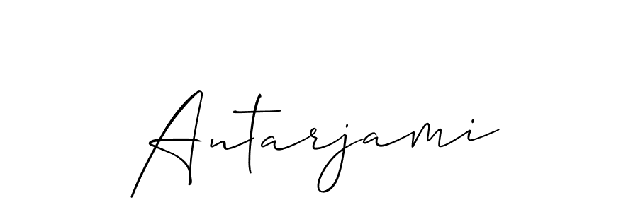 Make a beautiful signature design for name Antarjami. With this signature (Allison_Script) style, you can create a handwritten signature for free. Antarjami signature style 2 images and pictures png