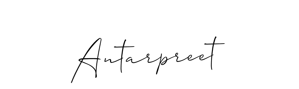 Design your own signature with our free online signature maker. With this signature software, you can create a handwritten (Allison_Script) signature for name Antarpreet. Antarpreet signature style 2 images and pictures png