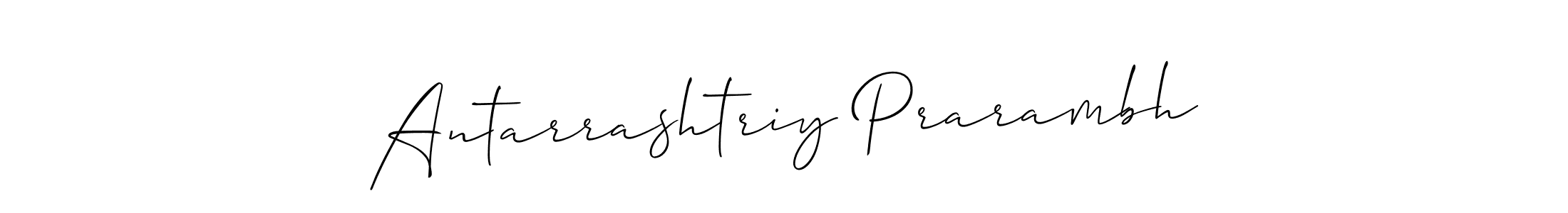 How to Draw Antarrashtriy Prarambh signature style? Allison_Script is a latest design signature styles for name Antarrashtriy Prarambh. Antarrashtriy Prarambh signature style 2 images and pictures png
