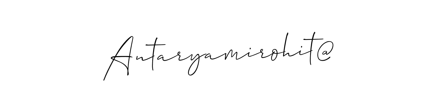 Also You can easily find your signature by using the search form. We will create Antaryamirohit@ name handwritten signature images for you free of cost using Allison_Script sign style. Antaryamirohit@ signature style 2 images and pictures png