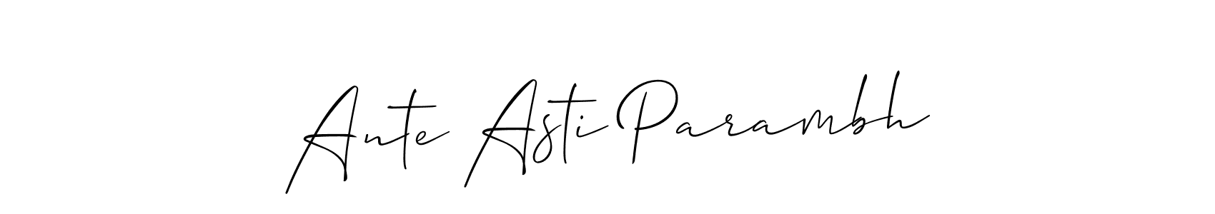 You can use this online signature creator to create a handwritten signature for the name Ante Asti Parambh. This is the best online autograph maker. Ante Asti Parambh signature style 2 images and pictures png