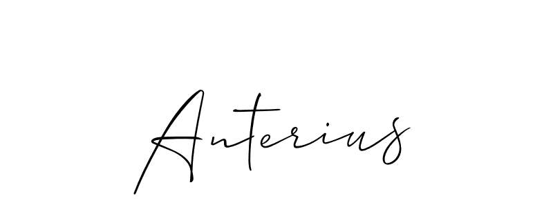 Also You can easily find your signature by using the search form. We will create Anterius name handwritten signature images for you free of cost using Allison_Script sign style. Anterius signature style 2 images and pictures png