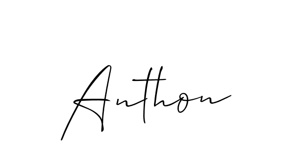 Best and Professional Signature Style for Anthon. Allison_Script Best Signature Style Collection. Anthon signature style 2 images and pictures png