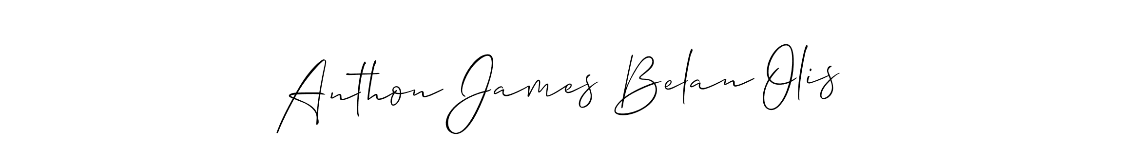 Design your own signature with our free online signature maker. With this signature software, you can create a handwritten (Allison_Script) signature for name Anthon James Belan Olis. Anthon James Belan Olis signature style 2 images and pictures png