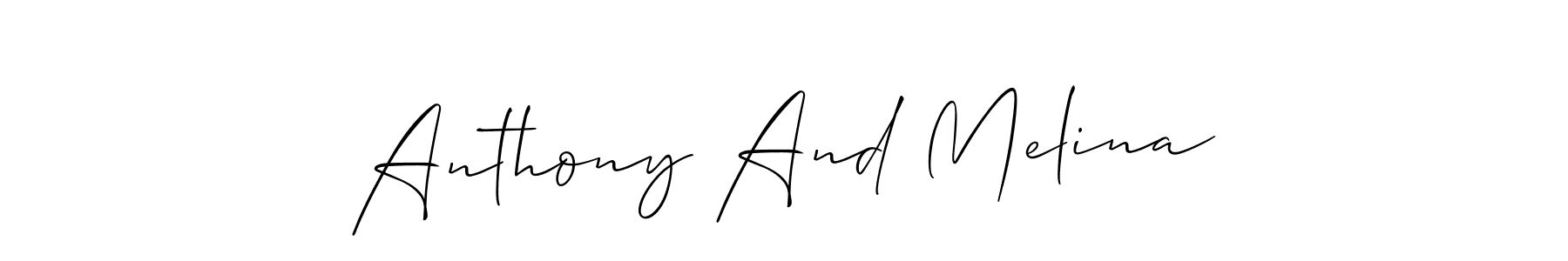You can use this online signature creator to create a handwritten signature for the name Anthony And Melina. This is the best online autograph maker. Anthony And Melina signature style 2 images and pictures png