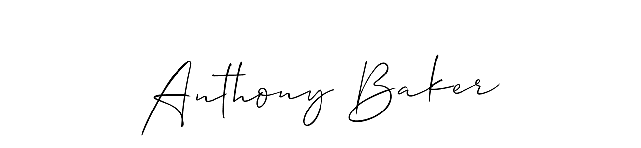 Use a signature maker to create a handwritten signature online. With this signature software, you can design (Allison_Script) your own signature for name Anthony Baker. Anthony Baker signature style 2 images and pictures png