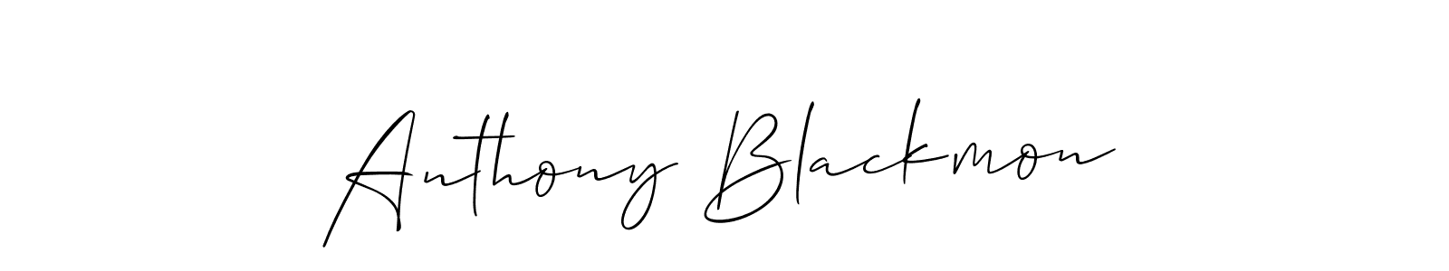 How to make Anthony Blackmon name signature. Use Allison_Script style for creating short signs online. This is the latest handwritten sign. Anthony Blackmon signature style 2 images and pictures png