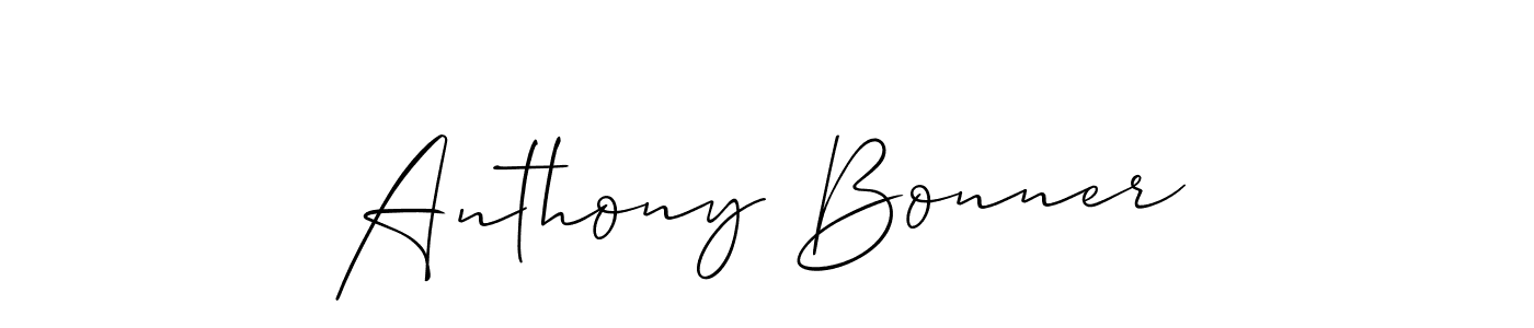 Make a beautiful signature design for name Anthony Bonner. With this signature (Allison_Script) style, you can create a handwritten signature for free. Anthony Bonner signature style 2 images and pictures png
