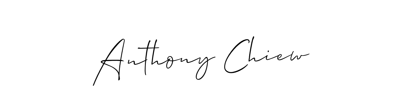 Create a beautiful signature design for name Anthony Chiew. With this signature (Allison_Script) fonts, you can make a handwritten signature for free. Anthony Chiew signature style 2 images and pictures png