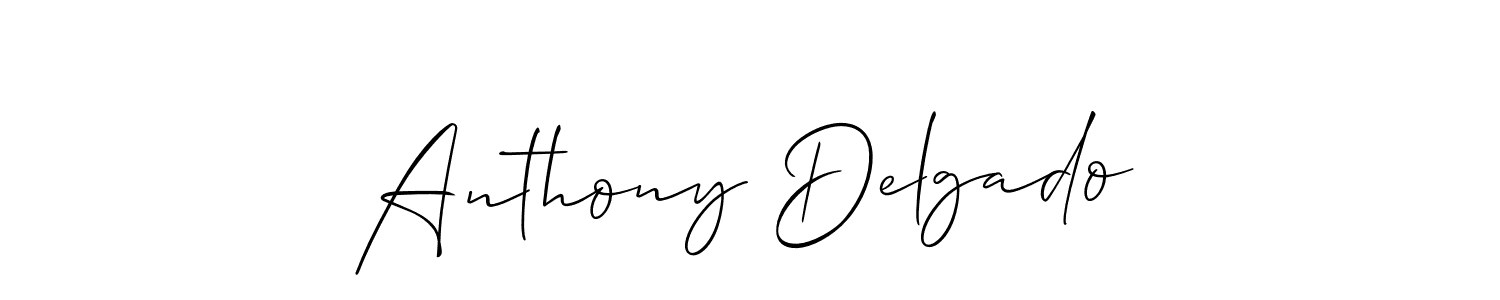 Anthony Delgado stylish signature style. Best Handwritten Sign (Allison_Script) for my name. Handwritten Signature Collection Ideas for my name Anthony Delgado. Anthony Delgado signature style 2 images and pictures png