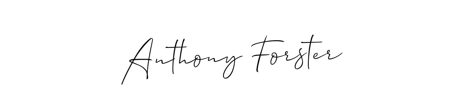 Use a signature maker to create a handwritten signature online. With this signature software, you can design (Allison_Script) your own signature for name Anthony Forster. Anthony Forster signature style 2 images and pictures png