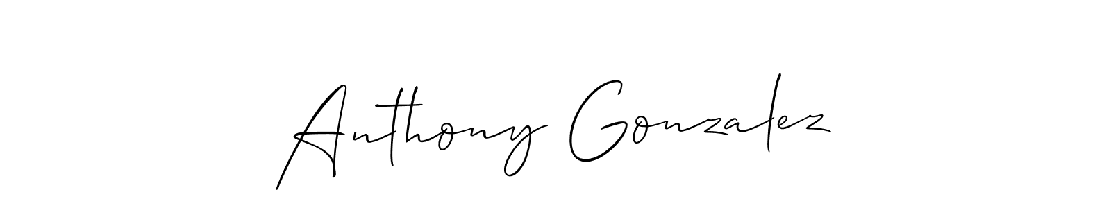 How to make Anthony Gonzalez name signature. Use Allison_Script style for creating short signs online. This is the latest handwritten sign. Anthony Gonzalez signature style 2 images and pictures png