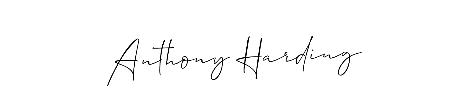 You should practise on your own different ways (Allison_Script) to write your name (Anthony Harding) in signature. don't let someone else do it for you. Anthony Harding signature style 2 images and pictures png