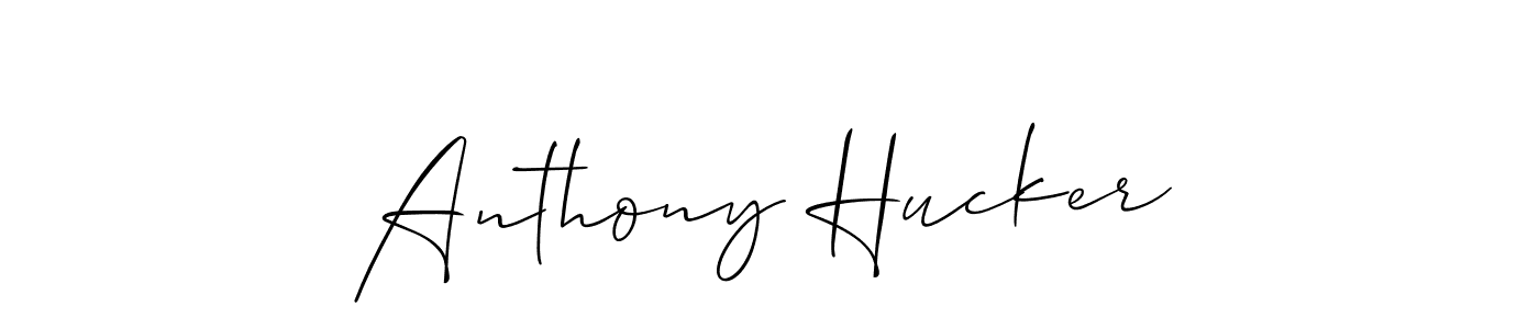 You should practise on your own different ways (Allison_Script) to write your name (Anthony Hucker) in signature. don't let someone else do it for you. Anthony Hucker signature style 2 images and pictures png