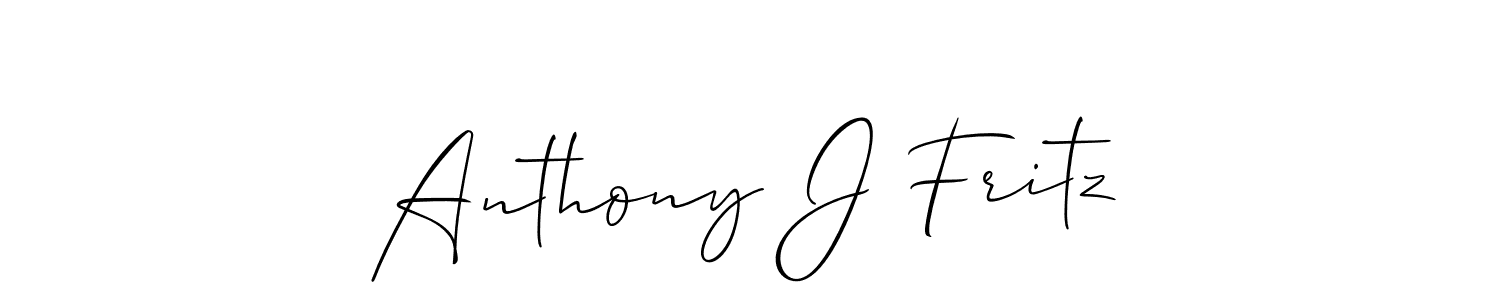 How to Draw Anthony J Fritz signature style? Allison_Script is a latest design signature styles for name Anthony J Fritz. Anthony J Fritz signature style 2 images and pictures png