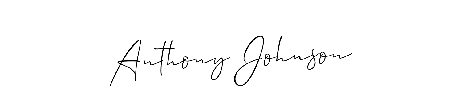 Create a beautiful signature design for name Anthony Johnson. With this signature (Allison_Script) fonts, you can make a handwritten signature for free. Anthony Johnson signature style 2 images and pictures png