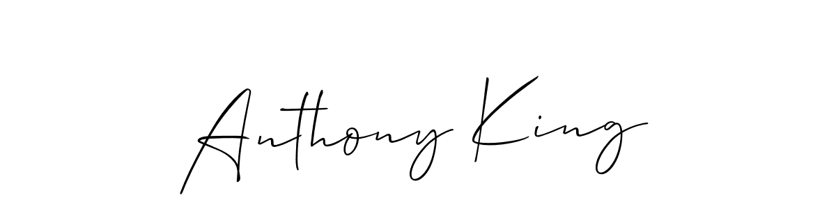 Design your own signature with our free online signature maker. With this signature software, you can create a handwritten (Allison_Script) signature for name Anthony King. Anthony King signature style 2 images and pictures png