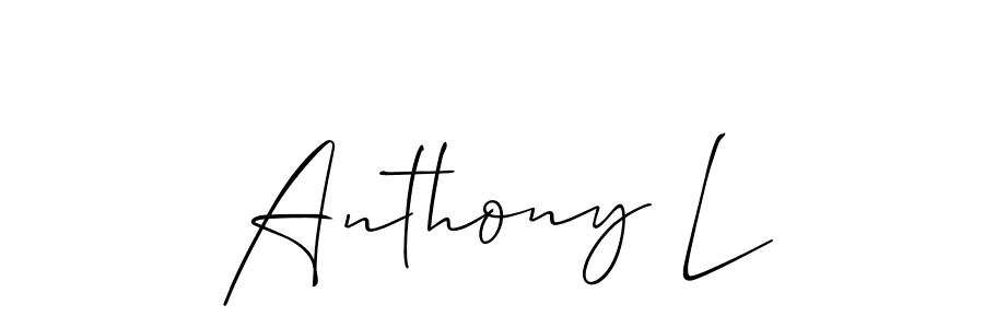Create a beautiful signature design for name Anthony L. With this signature (Allison_Script) fonts, you can make a handwritten signature for free. Anthony L signature style 2 images and pictures png