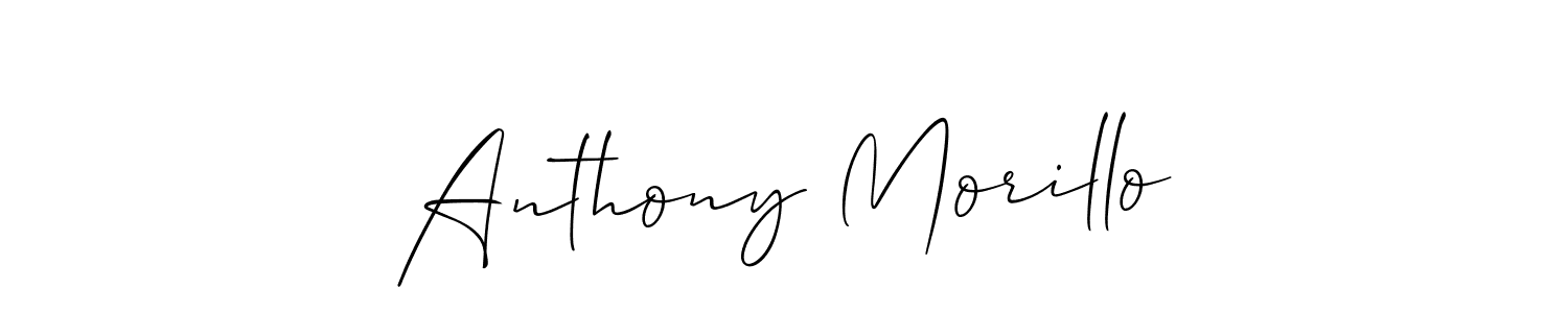 if you are searching for the best signature style for your name Anthony Morillo. so please give up your signature search. here we have designed multiple signature styles  using Allison_Script. Anthony Morillo signature style 2 images and pictures png