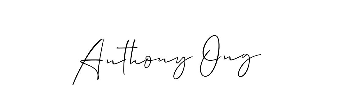 The best way (Allison_Script) to make a short signature is to pick only two or three words in your name. The name Anthony Ong include a total of six letters. For converting this name. Anthony Ong signature style 2 images and pictures png