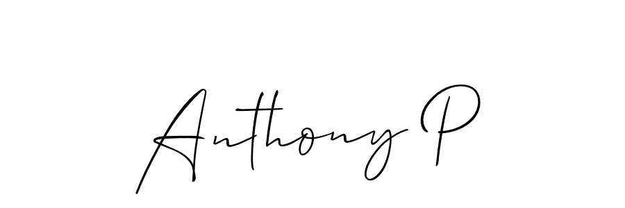 Use a signature maker to create a handwritten signature online. With this signature software, you can design (Allison_Script) your own signature for name Anthony P. Anthony P signature style 2 images and pictures png