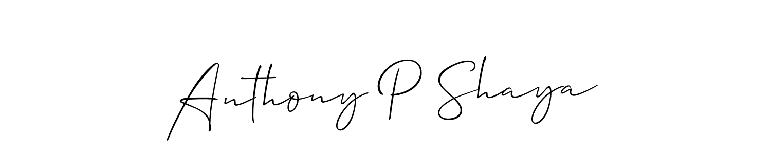 How to make Anthony P Shaya signature? Allison_Script is a professional autograph style. Create handwritten signature for Anthony P Shaya name. Anthony P Shaya signature style 2 images and pictures png