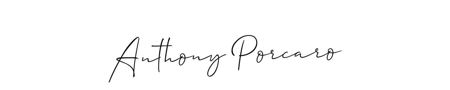 Make a short Anthony Porcaro signature style. Manage your documents anywhere anytime using Allison_Script. Create and add eSignatures, submit forms, share and send files easily. Anthony Porcaro signature style 2 images and pictures png