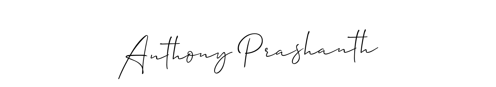 How to make Anthony Prashanth signature? Allison_Script is a professional autograph style. Create handwritten signature for Anthony Prashanth name. Anthony Prashanth signature style 2 images and pictures png