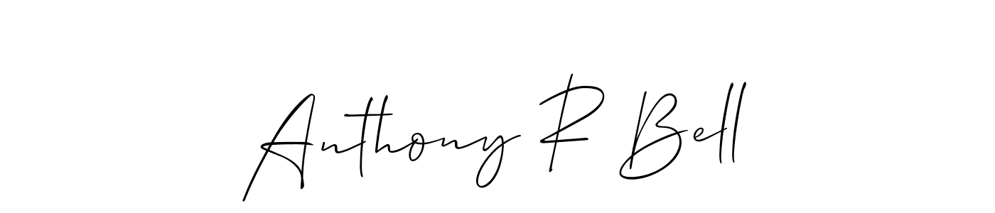 Anthony R Bell stylish signature style. Best Handwritten Sign (Allison_Script) for my name. Handwritten Signature Collection Ideas for my name Anthony R Bell. Anthony R Bell signature style 2 images and pictures png