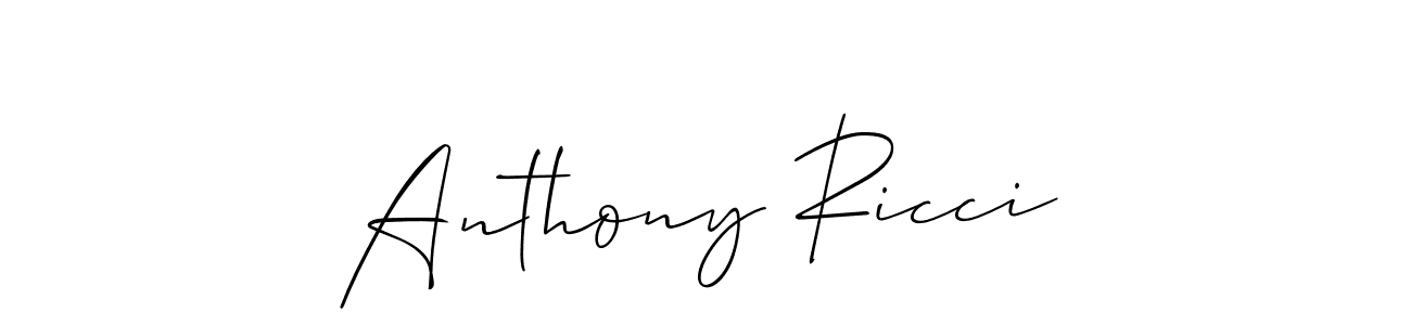 How to make Anthony Ricci name signature. Use Allison_Script style for creating short signs online. This is the latest handwritten sign. Anthony Ricci signature style 2 images and pictures png