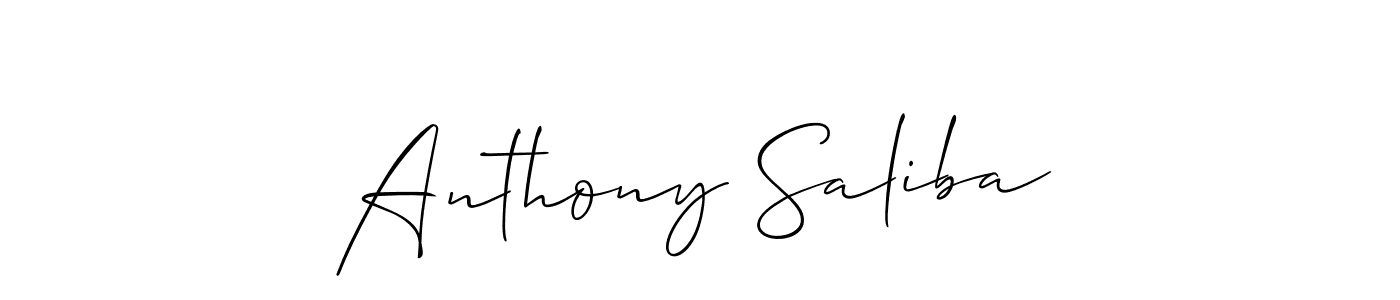 How to make Anthony Saliba name signature. Use Allison_Script style for creating short signs online. This is the latest handwritten sign. Anthony Saliba signature style 2 images and pictures png