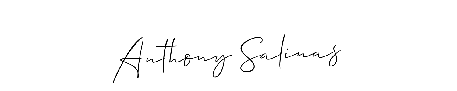 Anthony Salinas stylish signature style. Best Handwritten Sign (Allison_Script) for my name. Handwritten Signature Collection Ideas for my name Anthony Salinas. Anthony Salinas signature style 2 images and pictures png