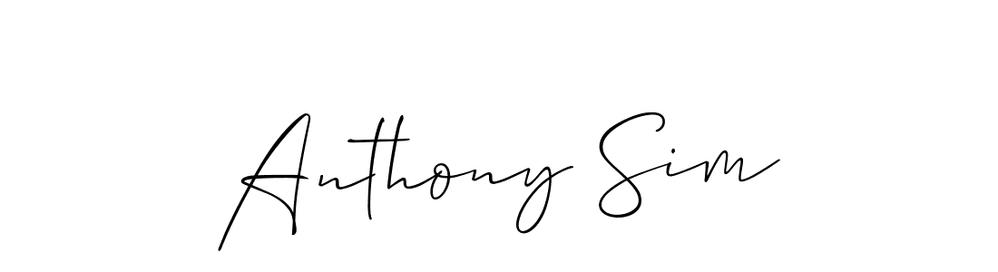 This is the best signature style for the Anthony Sim name. Also you like these signature font (Allison_Script). Mix name signature. Anthony Sim signature style 2 images and pictures png