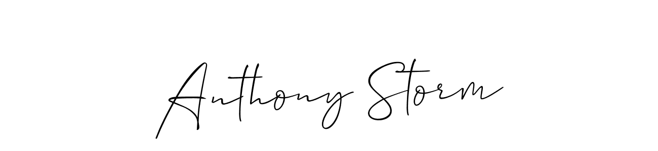 How to make Anthony Storm signature? Allison_Script is a professional autograph style. Create handwritten signature for Anthony Storm name. Anthony Storm signature style 2 images and pictures png