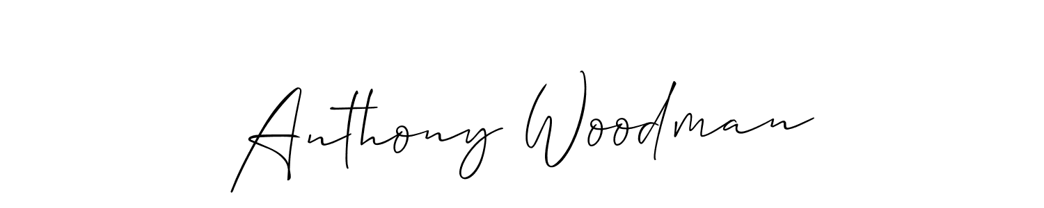 Anthony Woodman stylish signature style. Best Handwritten Sign (Allison_Script) for my name. Handwritten Signature Collection Ideas for my name Anthony Woodman. Anthony Woodman signature style 2 images and pictures png
