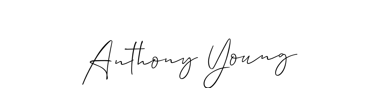 How to make Anthony Young name signature. Use Allison_Script style for creating short signs online. This is the latest handwritten sign. Anthony Young signature style 2 images and pictures png