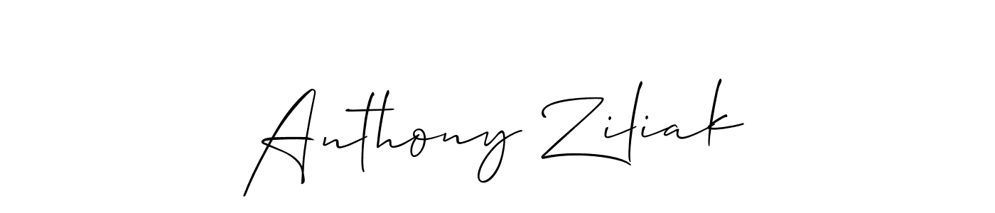 How to make Anthony Ziliak name signature. Use Allison_Script style for creating short signs online. This is the latest handwritten sign. Anthony Ziliak signature style 2 images and pictures png