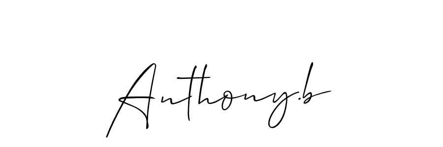 Also we have Anthony.b name is the best signature style. Create professional handwritten signature collection using Allison_Script autograph style. Anthony.b signature style 2 images and pictures png