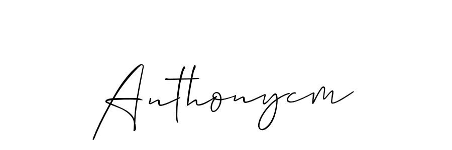 Make a beautiful signature design for name Anthonycm. With this signature (Allison_Script) style, you can create a handwritten signature for free. Anthonycm signature style 2 images and pictures png